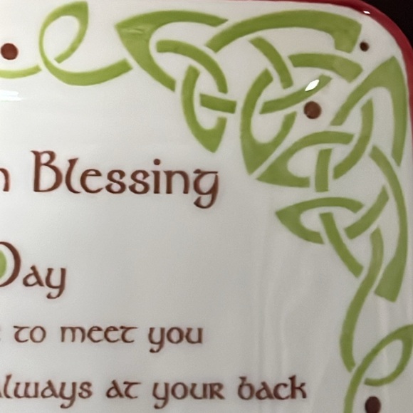 Old Irish Blessing Dish with Blessing & Celtic Knots by Clara Crafts Ireland - Picture 3 of 6